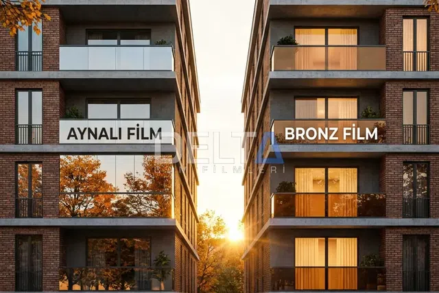Balkon Camı Aynalı Cam Filmi Uygulamasısı - içeriyi göstermeyen cam filmi İstanbul uygulama örneği