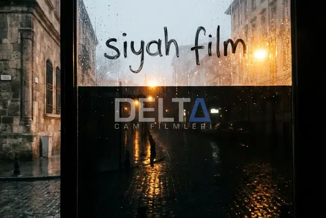 Oda Penceresi Siyah Tonlu Cam Filmi Uygulamasısı - içeriyi göstermeyen cam filmi İstanbul uygulama örneği