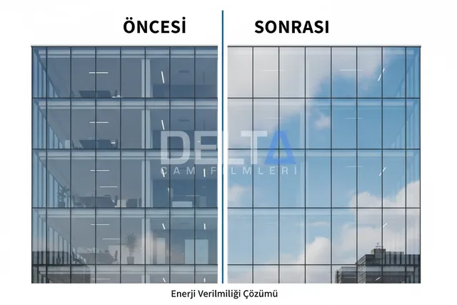 Aynalı Cam Filmi Oncesi Sonrası Görünüm Uygulaması - içeriyi göstermeyen cam filmi İstanbul uygulama örneği