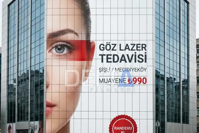 Klinik Cam Filmi Uygulamasısı - içeriyi göstermeyen cam filmi İstanbul uygulama örneği