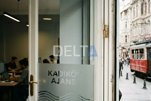 Ofis Cam Kapı Kumlama Folyo Uygulaması - içeriyi göstermeyen cam filmi İstanbul uygulama örneği
